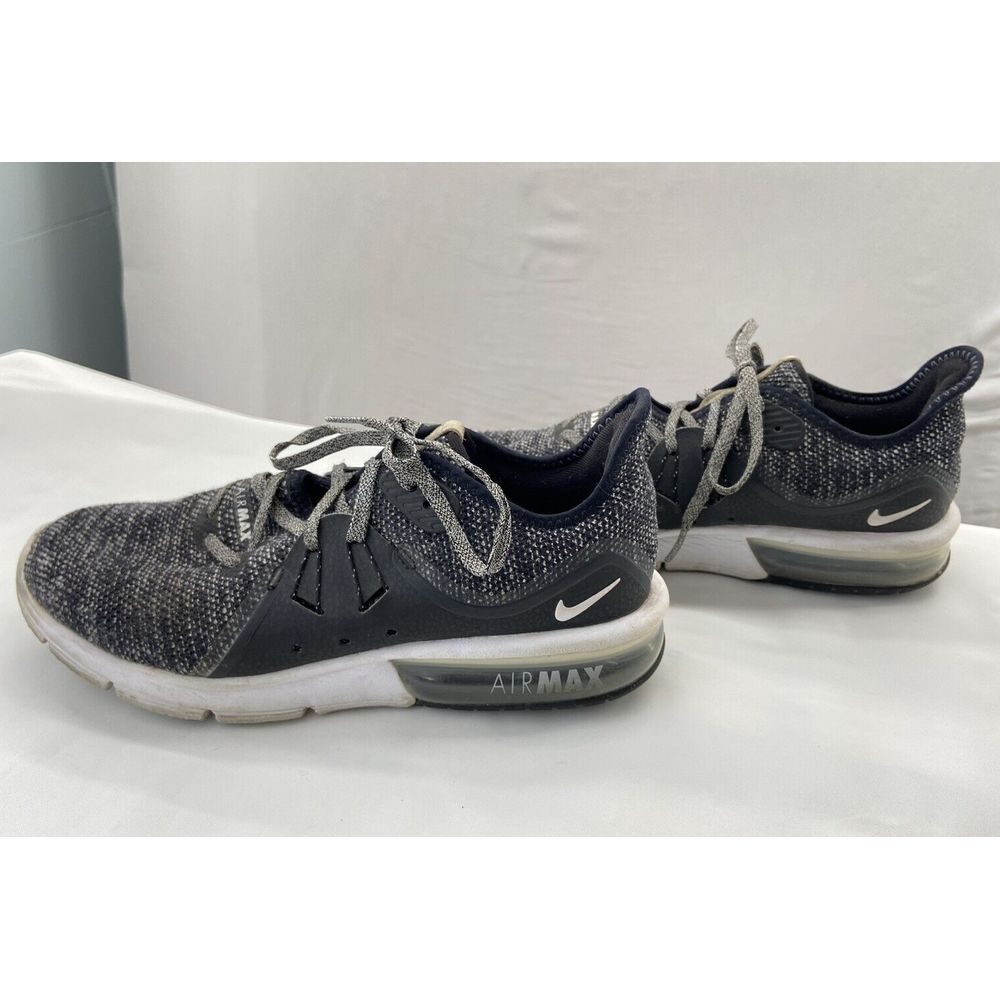 Nike Air Max Womens SIZE 9 Sequent 3 908993-011 Gry/Blk Running Shoes‎ Sneakers
